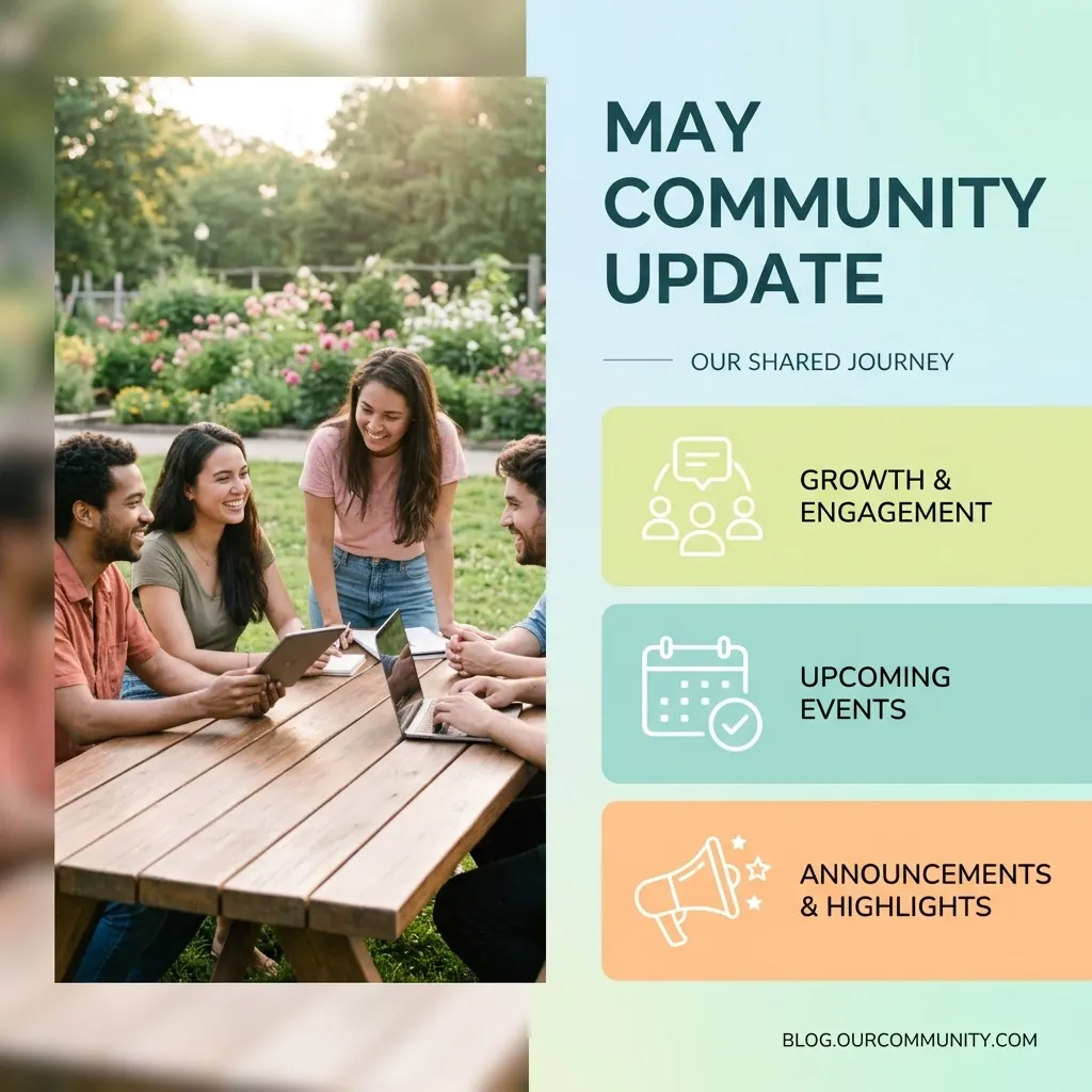 May Community Update illustration about seasonal home maintenance